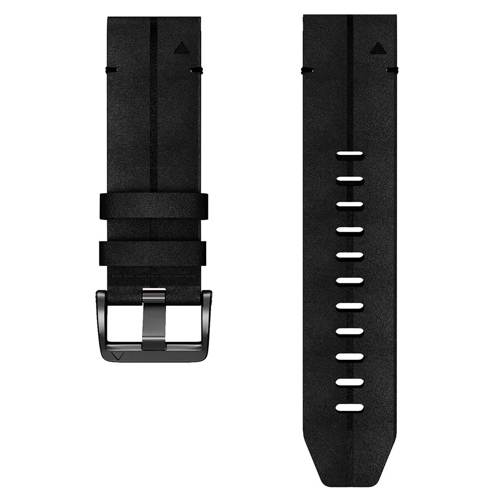 Pulseira Quick-Fit | 22mm (couro genuíno & titânio) - 2 cores